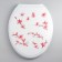 The toilet seat with the Rossplast lid "Decor. Sakura ", 46 × 36 cm, white color