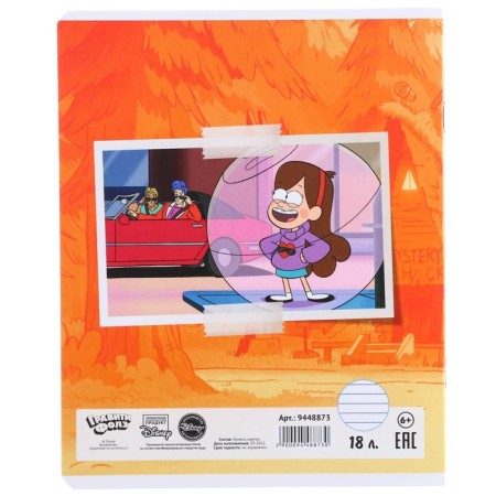 Notebook in a line of 18 sheets, 5 types of mix, cover coated cardboard, gravity farz-9