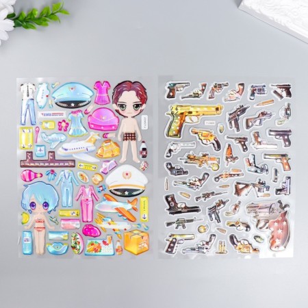 Sticker Plastic "professions" holography mix 26x16 cm-1