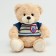 Soft toy "Bear" in a striped jacket, 25 cm, color mix