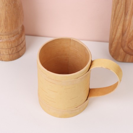 Muging medium, 6 × 6 × 7.5 cm, 150 ml, birch bark-2