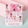 Bulak-convert “for my daughter”, 3 cm, pink color in silver