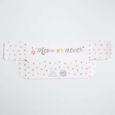 Makarun box of confectionery, packaging "Meow or Never", 18 x 5.5 x 5.5 cm-3