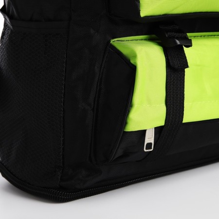 A backpack on a zipper with an increase, 65l, 4 external pockets, green color-7