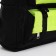 A backpack on a zipper with an increase, 65l, 4 external pockets, green color