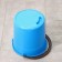 A bucket with a drain of round, 7 l, d = 23 cm, h = 23 cm, blue color