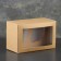 Cardboard mono-unit under 2 cupcake, with a window, craft, 16 x 10 x 8 cm