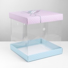 Cake box, confectionery packaging, have a nice day, 30 x 30 cm