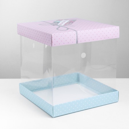 Cake box, confectionery packaging, have a nice day, 30 x 30 cm