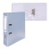 A4, 75 mm registrar, calligrata, PVC, metal edging, pocket for the spine, collected, gray