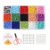 Set for creating jewelry, 15 colors, size 1 piece: 3 mm., Fishing line, scissors