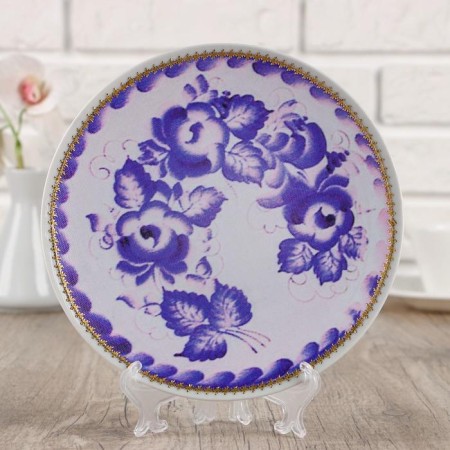 Decorative plate "Gzhel drawing", d = 20 cm-8