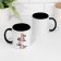Sublimation mug "Good morning (no)", the color is white, volume 320 ml, black bottom