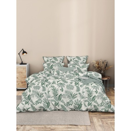 Bed linen duet "Green jungle", size 220x240 cm, 145x215 cm - 2 pcs, 70x70 cm - 2 pcs-1