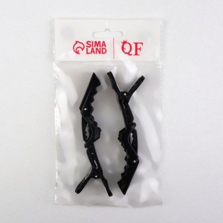 Set of hair clamps, 11.5 cm, 2 pcs, black color-3