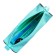 Cleaning set 10 objects (pencil case is 65 x 210 mm, pens 4 pieces Blue, ruler 15 cm, sharpener, pencil 2 pieces, textbook), turquoise