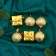 A set of jewelry plastic 6 pcs "Dawn" (4 balls, 2 gifts) 4.5 cm, gold