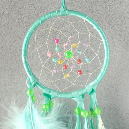 Dreams "Web with pearls" d = 11 cm light green 40 cm-1