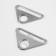 Semi-plastin for a bag, 15/50 mm, 2 pcs, silver color