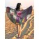 Pareo and beach rug "Spring tulips", d = 150 cm