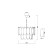 Suspended lamp 40W, 9XE14, 78x49 cm, brass
