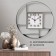 Watching clock, interior "Mansa", D-35 cm, silent, gray