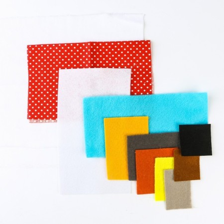 Set for the manufacture of a textile toy "Funny snowman" height - 16.5 cm-3