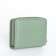 Women's wallet on the button, green color