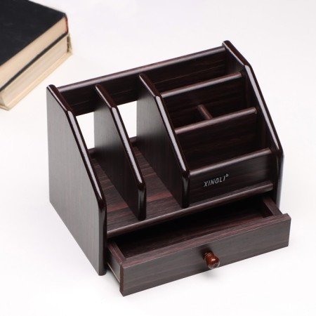 Organizer 6 sections, box, striped tree, 22x15x16 cm-3