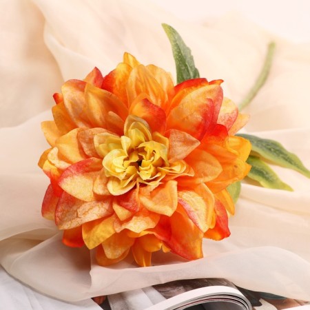 Artificial flowers "Georgin Pigmy" 11x60 cm, orange-1