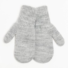 Double children's mittens, gray color, size 12 (3-6 years)