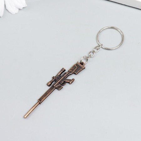Metal keychain "Rifle with sight" mix 6.3x1.5 cm-1