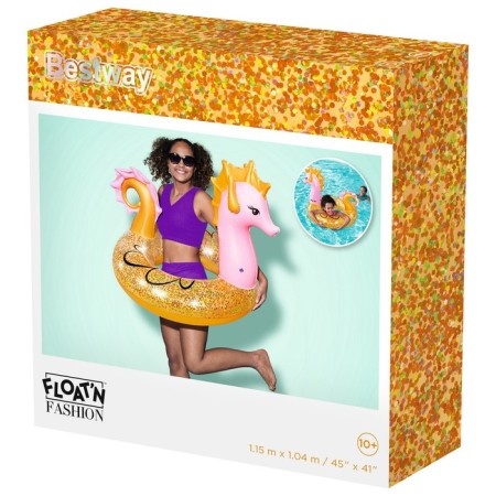 Circle for swimming Glitter Seahorse Swim Ring, 115 x 104 cm, 36305-7