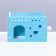 House for rodents with a hole for a drinker, 14 x 8 x 9 cm, blue