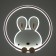 Lamp "Bunny" LED 124W pink-white 53x51x5.5 cm Bayerlux