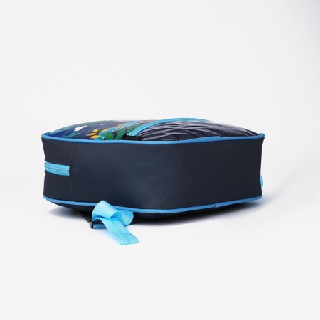 Children's backpack on a zipper, 1 outer pocket, insert mix, blue color-7