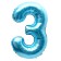 Foil ball 40 "Figure 3", pale blue