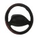 Braid on the steering wheel Nova Bright eco -leather, black, burgundy inserts, m