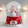 Souvenir Polystone Water Ball "Baby with Snow Comple" 7x6.7x8.8 cm