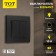 Tot Elegant switch, 10 a, 2 cl., With backlight, hidden, black