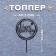 Topper "Happy Birthday", circle, black color