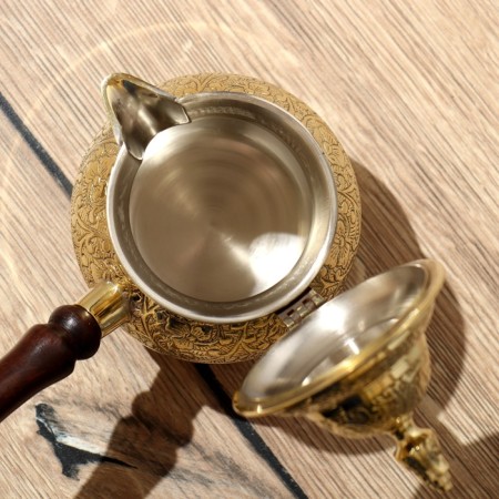 Turk with a lid of 17x23x10 cm, brass-5