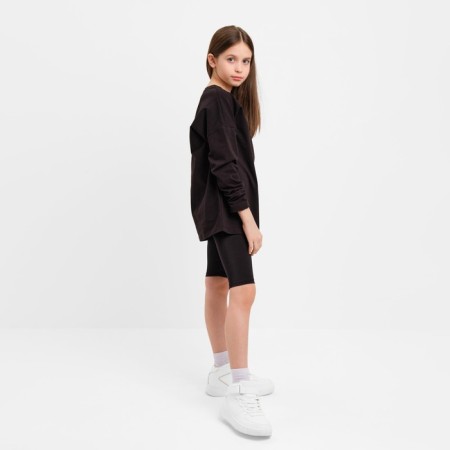 Longsliv children's minku color black, height 146 cm-2