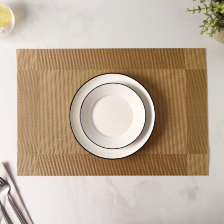 Serving napkin on the table “Chess”, 45 × 30 cm, caramel color-2