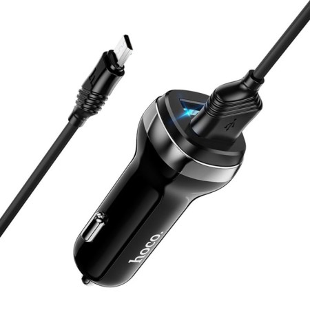 Hoco Z40, 2 USB, 2.4 A, Micro USB cable - USB, 1 m, black-2