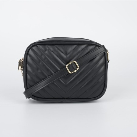 Bag with a line and color lining, black color-8