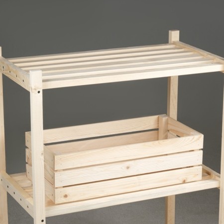 Box wooden for shelves with a depth of 50x25x15 cm