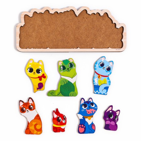 Wooden puzzle for children "cats"-5