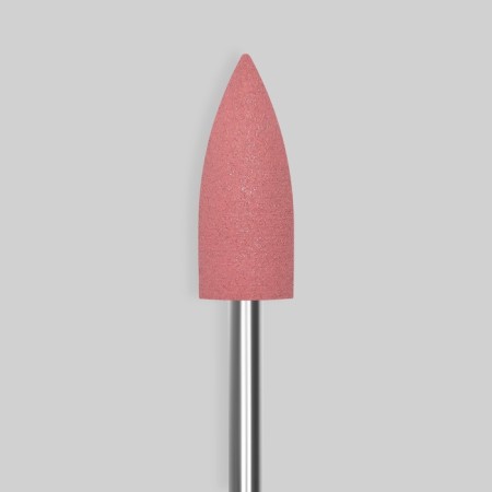 Silicone milling cutter for polishing, medium, 6 × 16 mm, in a plastic case, pink color-1