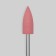 Silicone milling cutter for polishing, medium, 6 × 16 mm, in a plastic case, pink color